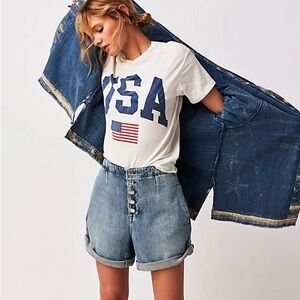We The Free Osaka Blue Jean Shorts